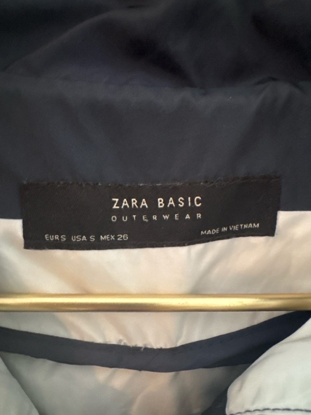 Striped Hooded Windbreaker Jacket - Navy & White - Picture 2 of 4